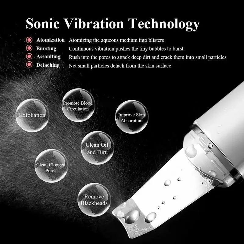Ultrasonic Derma Skin Scrubber Pen for Face Cleansing Dead Skin Cleaner - Skin Care Tools Beauty Modern Tool