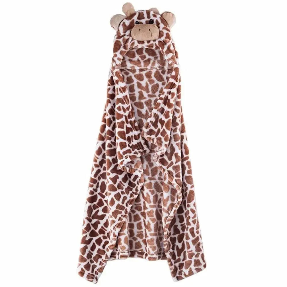 Unique Bear Shaped Baby Hooded Bathrobe Trendy Soft Baby Blanket Baby Bath Towel Cartoon Patter Towel