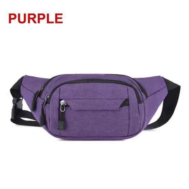 Unisex Casual Crossbody Women Waist Bag Retro Design Large Capacity Canvas Travel Adjustable Phone Bag Fanny Hip Bags Hands-Free Wallets Waist Pack