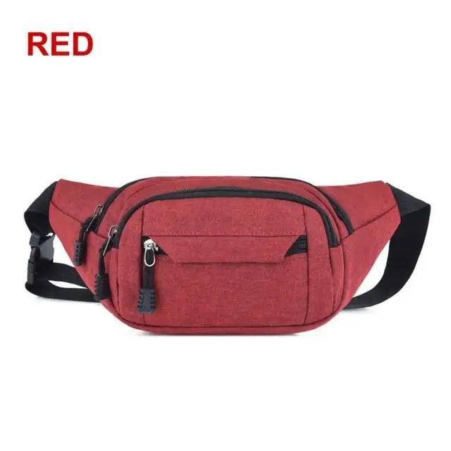 Unisex Casual Crossbody Women Waist Bag Retro Design Large Capacity Canvas Travel Adjustable Phone Bag Fanny Hip Bags Hands-Free Wallets Waist Pack