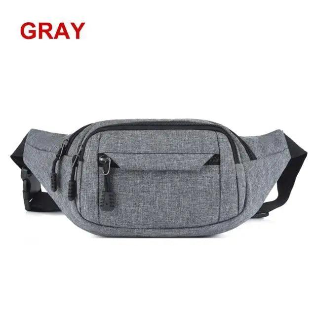 Unisex Casual Crossbody Women Waist Bag Retro Design Large Capacity Canvas Travel Adjustable Phone Bag Fanny Hip Bags Hands-Free Wallets Waist Pack