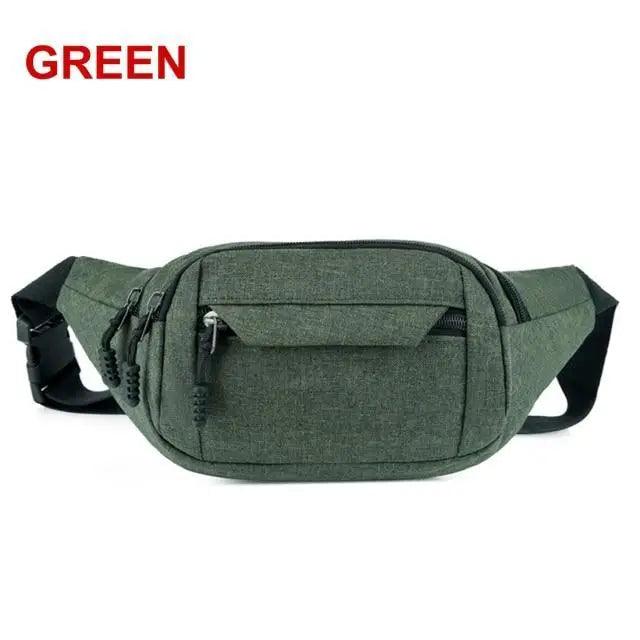 Unisex Casual Crossbody Women Waist Bag Retro Design Large Capacity Canvas Travel Adjustable Phone Bag Fanny Hip Bags Hands-Free Wallets Waist Pack