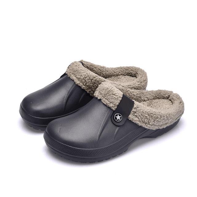 Unisex Home Shoes Winter Clogs Indoor Plush Warm Slippers Sandals For Women New Fashion Footwear Soft Slides Cozy Indoor Outdoor Knit Slipper Clog With Plush Warm Fur Lining Slippers For Women