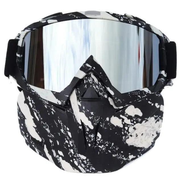 Unisex Snowboard Glasses Snowmobile Skiing Goggles For Men Women Windproof Sunglasses With Detachable Mask