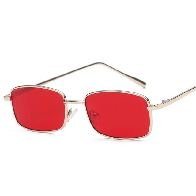 Vintage Slender Square Sunglasses Classic Small Frame New Square Shape Sunglasses For Men In High-quality Metal Frame Sunglasses For Men New Vintage Sunglasses