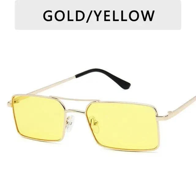 Vintage Square Women Sunglasses Luxury Design Metal UV400 Sun Glasses Modern Charming Everyday Eyewear