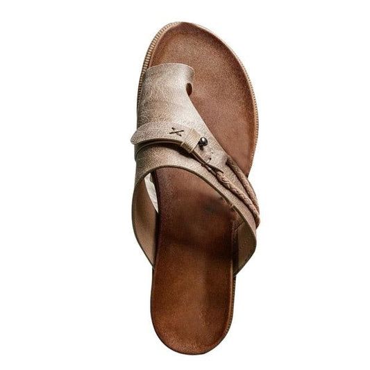 Vintage Summer Beach Outdoor Sandals For Women Casual Beach Sandals Open-Toe Platform Shoes Luxury Style Anti-slip Slippers Comfortable Arch Support Thong Sandals Lightweight Footwear