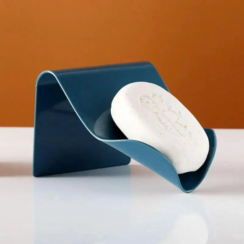 Wall-suction Drain Soap Dish Decorative Drainage Soap Holder Soap Holder Storage Container Home Bathroom Kitchen Accessories Self Adhesive Soap Drain Rack Soap Holder with Hook Wall Mount Soap Dish with Hook Sponge Soap Draining Tray Plate