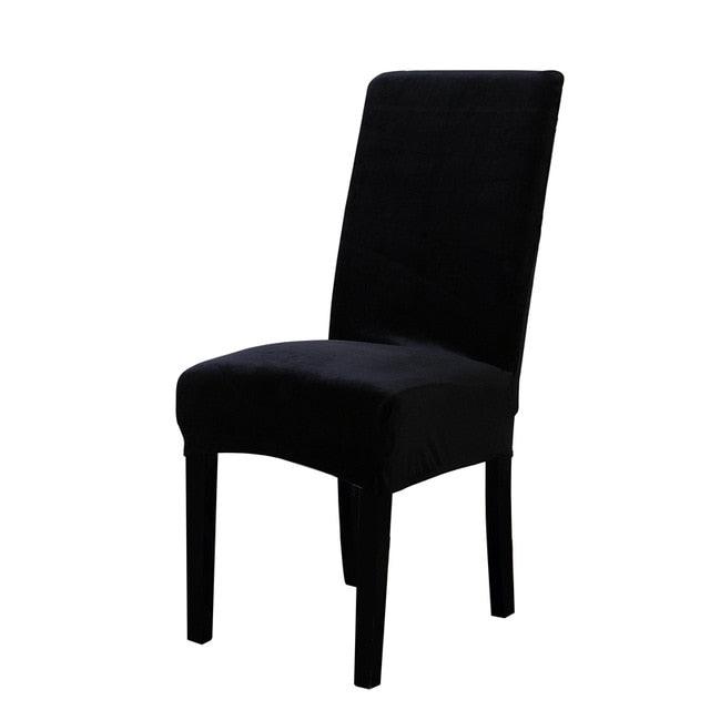 Washable Elastic Seat Parsons Chair Covers Thick Chair Cover Washable Elastic Winter Warm Chair Protector Case Kitchen Restaurant Washable Spandex Kitchen Chair Covers for Dining Room Christmas Decoration Holiday Party