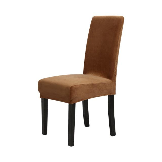 Washable Elastic Seat Parsons Chair Covers Thick Chair Cover Washable Elastic Winter Warm Chair Protector Case Kitchen Restaurant Washable Spandex Kitchen Chair Covers for Dining Room Christmas Decoration Holiday Party