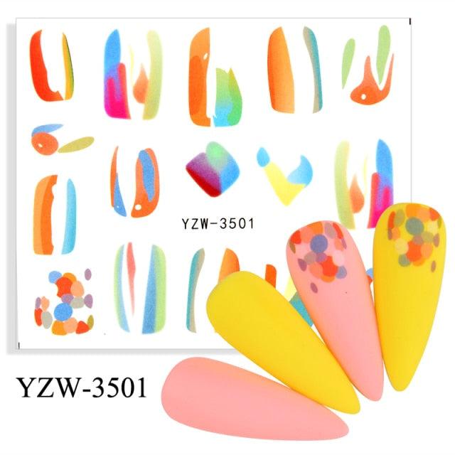 Water Decal Nail Art Decorations Nail Sticker Tattoo Full Cover Beauty Decals Manicure Supplies Accessories Women Kids Girls Manicure Decoration Nail Art Supplies 3D Self-Adhesive Nail Decals Designer Nail Stickers for Acrylic Nails