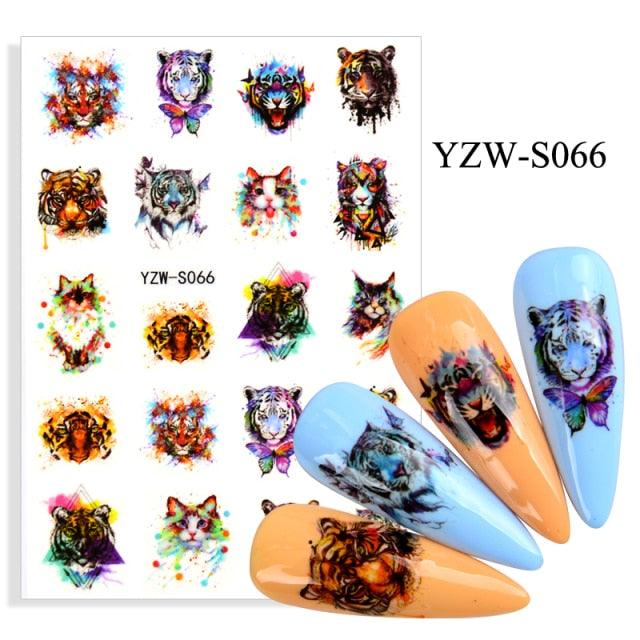 Water Decal Nail Art Decorations Nail Sticker Tattoo Full Cover Beauty Decals Manicure Supplies Accessories Women Kids Girls Manicure Decoration Nail Art Supplies 3D Self-Adhesive Nail Decals Designer Nail Stickers for Acrylic Nails