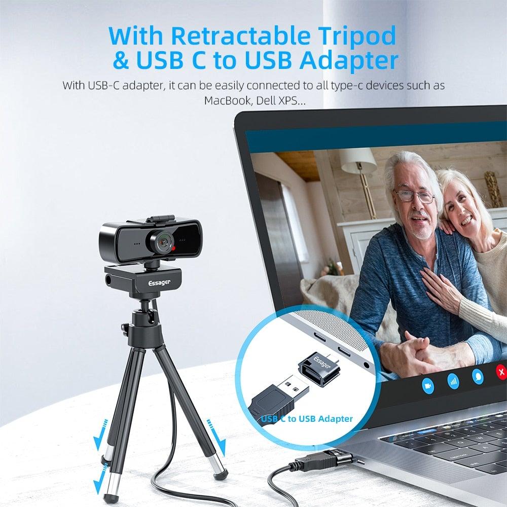 Webcam 2K Full HD Web Camera For PC Computer Laptop USB Web Cam With Microphone Autofocus WebCamera Conferencing and Video Calling