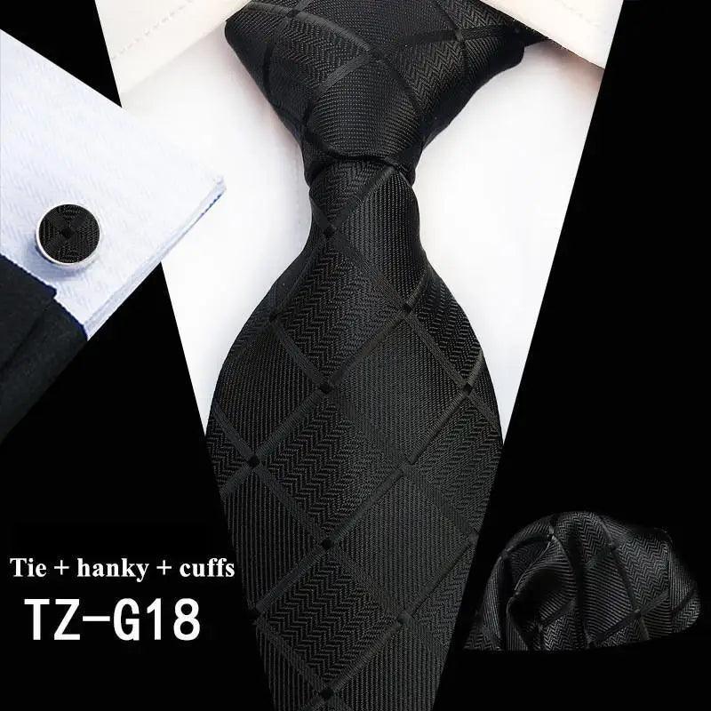 Wedding Bridegroom Floral Print Silk Necktie With Cufflinks Set Fashion High Quality Necktie Set For Men