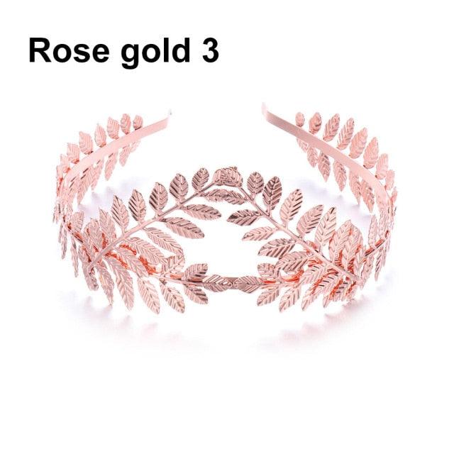 Western Fashion Retro Hair Bands For Women Wedding Metal Gold Leaf Butterfly Hair Headbands Girls Bride Gorgeous Hair Accessories For Women