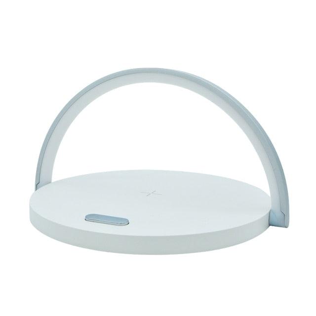 Wireless Charger LED Night Light Table Lamp Adjustable Angle Charging for iPhone Samsung Huawei Xiaomi Touch Switch Phone Holder Decorative Table Lamp Cute Study Lamps for Bedroom Décor