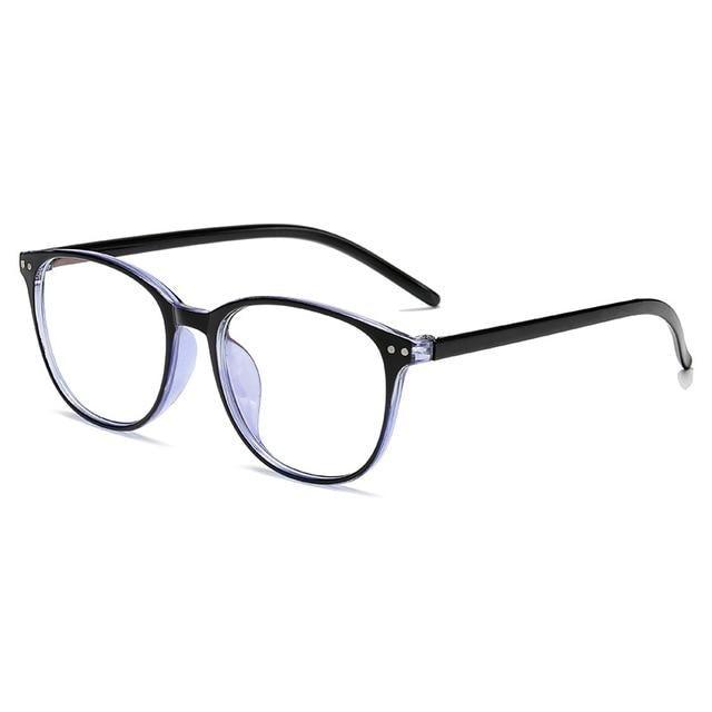 Women Myopia Glasses Ladies Blue And Anti Eye Strain Headache Computer Glasses Transparent Lens Film Coated Oval Formed Myopia Glasses -1.0 -1.5 -2.0 -2.5 -3.0 -3.5 -4.0 -4.5 -5.0 -5.5