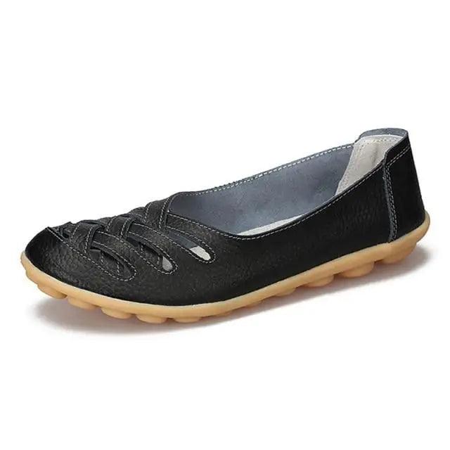 Women's Genuine Leather Flats Sandals Elegant Comfortable Soft Non Slip Design For Women