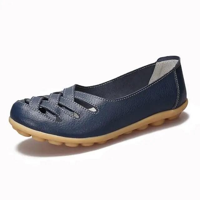 Women's Genuine Leather Flats Sandals Elegant Comfortable Soft Non Slip Design For Women