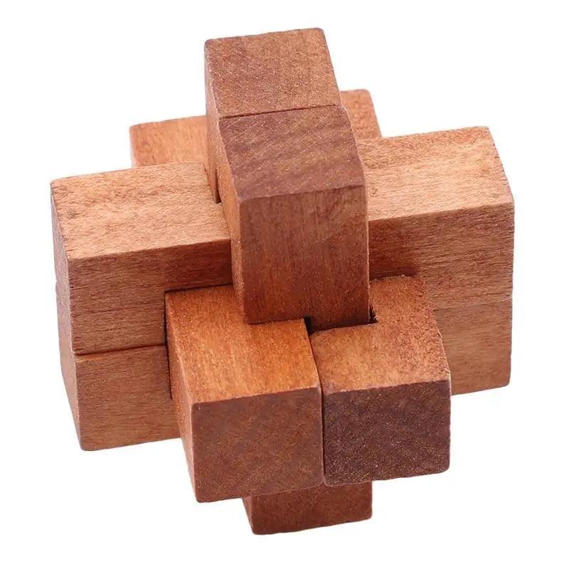 Wooden Lock Game Toy For Children Adults Kids Drop Shipping IQ Brain Teaser Interlocking Burr Puzzles