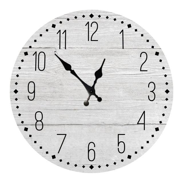Wooden Wall Clock 10 Inch Silent Non Ticking Quartz Wall Clock 10 Inch Silent Non-Ticking Wooden Wall Clocks Battery Operated Country Retro Rustic Style Decorative for Living Room Kitchen Retro Fashion Wood Wall Clock Decorative for Living Room Kitchen