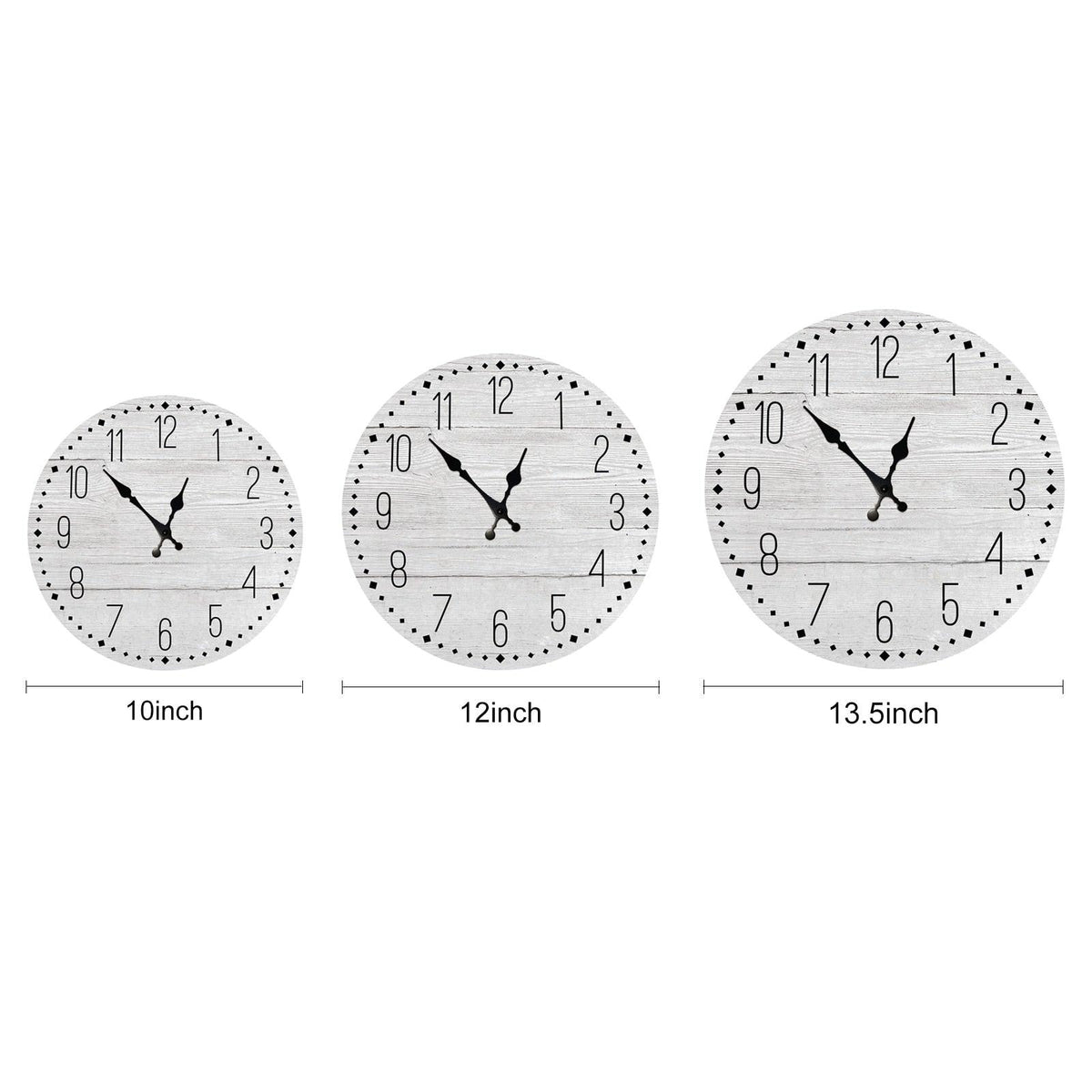 Wooden Wall Clock 10 Inch Silent Non Ticking Quartz Wall Clock 10 Inch Silent Non-Ticking Wooden Wall Clocks Battery Operated Country Retro Rustic Style Decorative for Living Room Kitchen Retro Fashion Wood Wall Clock Decorative for Living Room Kitchen
