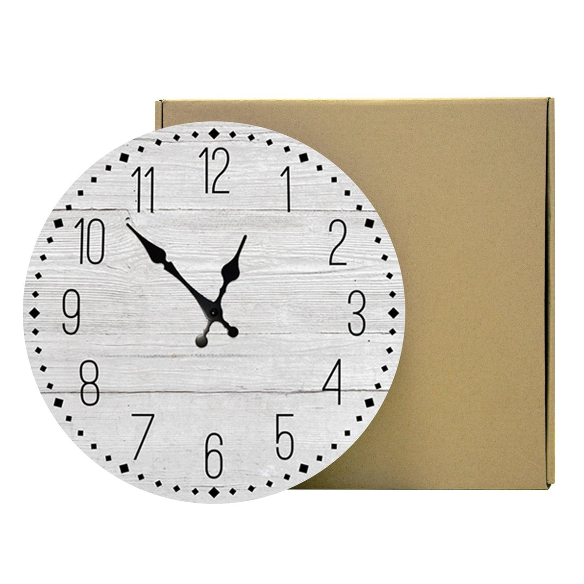 Wooden Wall Clock 10 Inch Silent Non Ticking Quartz Wall Clock 10 Inch Silent Non-Ticking Wooden Wall Clocks Battery Operated Country Retro Rustic Style Decorative for Living Room Kitchen Retro Fashion Wood Wall Clock Decorative for Living Room Kitchen