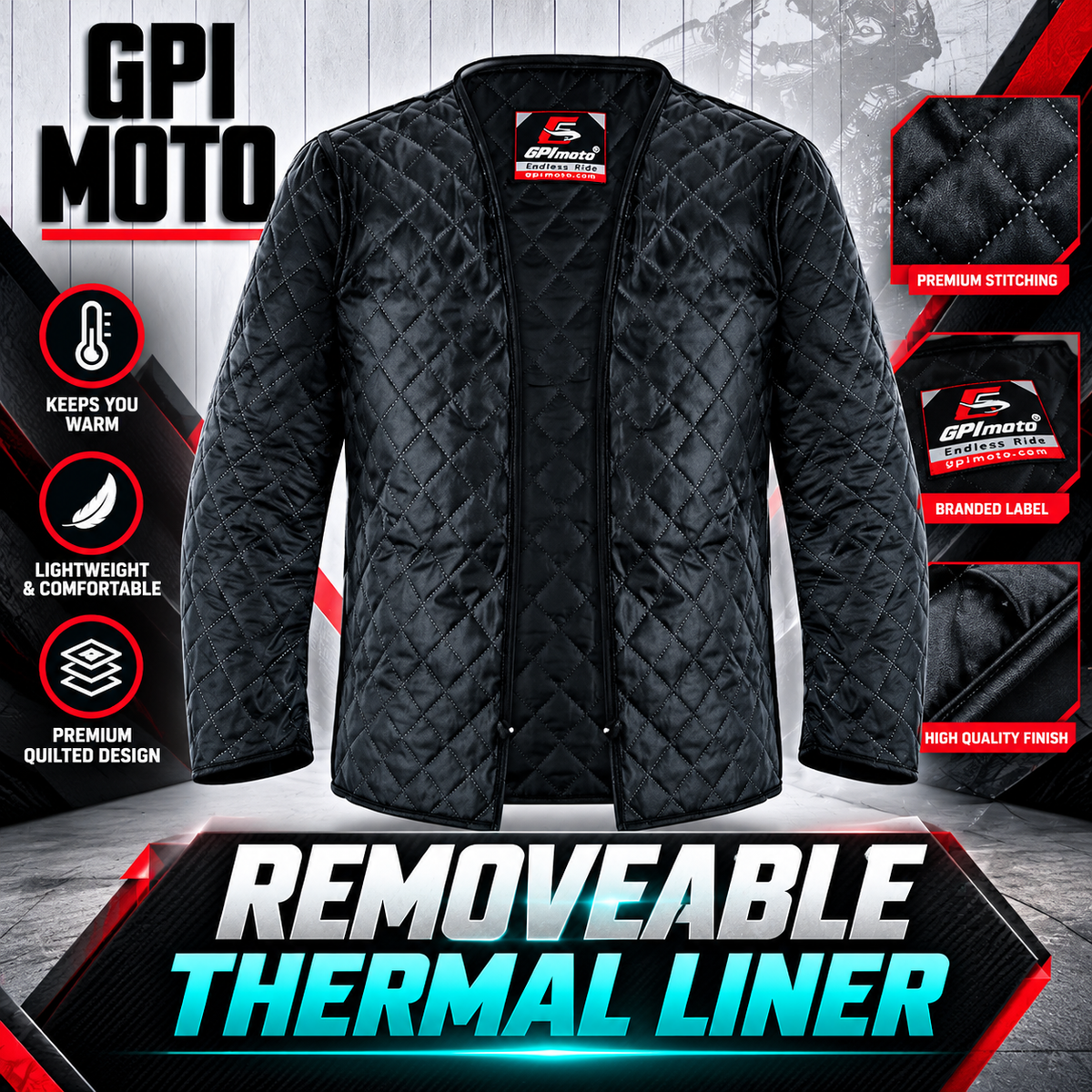 Men’s All-Season 7 Pockets Waterproof High Premium Quality Motorcycle Jacket – Beach/Black