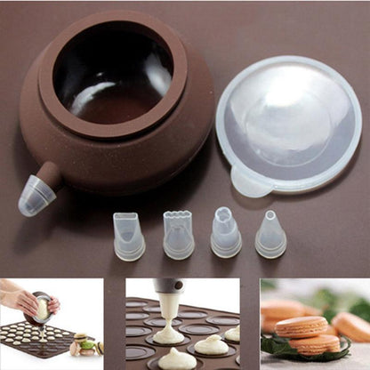1-2pc/set Large Macaroon Kit Silicone Mat Non-Stick Baking Mold Set 48 Capacity Pot Cake Decorating Supplies Macaron Silicone Mat Non-Stick Silicone Macaron Reusable Baking Mold Set