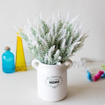 1 Bundle Artificial Lavender Fake Flowers Wedding Bouquet Home Kitchen Office Table Centerpieces Arrangements Decor