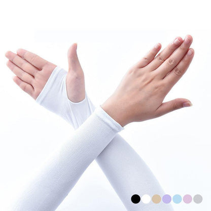 1 Pair Sport Sun Protection Arm Covers Cooling For Men Women Summer Sunblock Cycling Driving Golf Running Unisex Elbow Cover Outdoor Cycling Running Fishing Driving Cool Anti-UV Arm Sleeves For Workout