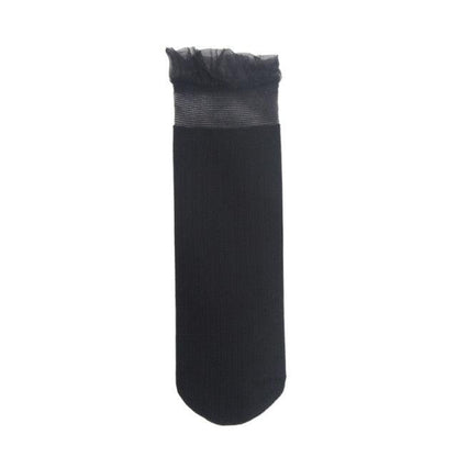 1 Pair Woman Socks Spring New Fashion Socks Solid Color Women Soft Cute Long Socks For Women Mesh Thin Socks High Quality Cotton Invisible Socks For Women