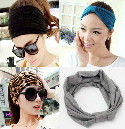 1 PCS Bohemia Wide Cotton Stretch Women Headbands Headpiece Turban Headwear Bandage Hair Bands Bandana Fascinator Gorgeous Hair Accessories For Women
