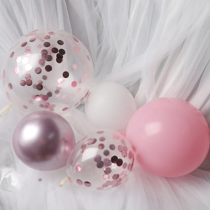 1 Set Pink Purple Chrome Rose Gold Balloon Garland With Butterfly Stickers Arch Kit For Birthday Wedding Party Decorations