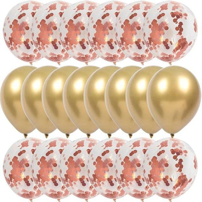 10/20 Star Metallic Confetti Latex Transparent 12inch Balloons For Baby Shower Birthday Party Wedding Decoration