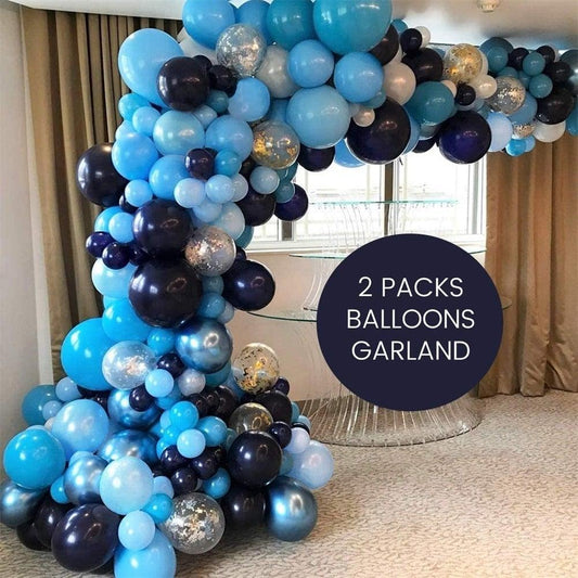 106pcs New Retro Blue Balloon Garland Arch Kit Confetti Balloons For Baby Shower Wedding Birthday Party Anniversary Ballon Decoration Shower Party