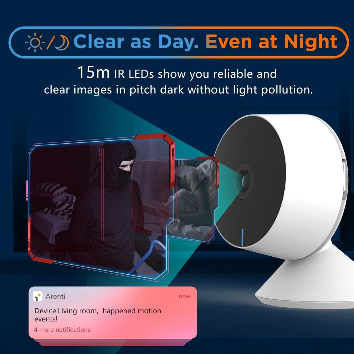 1080P IP Wifi Camera Indoor Surveillance Camera Baby Monitor Mini Cam Home Security Webcam Motion Detection with Night Vision AIl Human Detection Activity Zone
