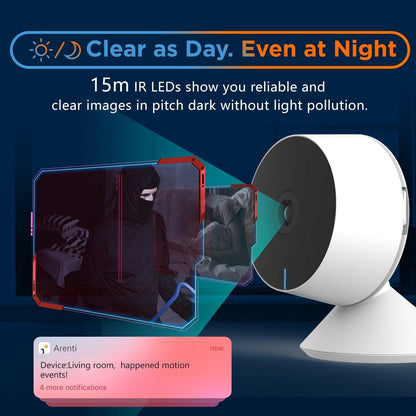 1080P IP Wifi Camera Indoor Surveillance Camera Baby Monitor Mini Cam Home Security Webcam Motion Detection with Night Vision AIl Human Detection Activity Zone