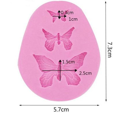 1/2/3Pcs 3D Silicone Baking Mold Butterfly Leaf Mould Chocolate Fondant Cake Decorating Tool Temperature Resistance 3D Leaf Shaped Silicone Mold Fondant Mold Cupcake Cake Decoration