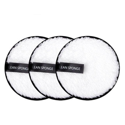 1/3PCS New Makeup Removal Sponge Flutter Wash Cotton Flapping Reusable Wet Sponge Face Puff Soft Natural Cleaner Premium Microfiber Cloth