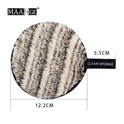 1/3PCS New Makeup Removal Sponge Flutter Wash Cotton Flapping Reusable Wet Sponge Face Puff Soft Natural Cleaner Premium Microfiber Cloth