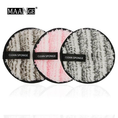 1/3PCS New Makeup Removal Sponge Flutter Wash Cotton Flapping Reusable Wet Sponge Face Puff Soft Natural Cleaner Premium Microfiber Cloth