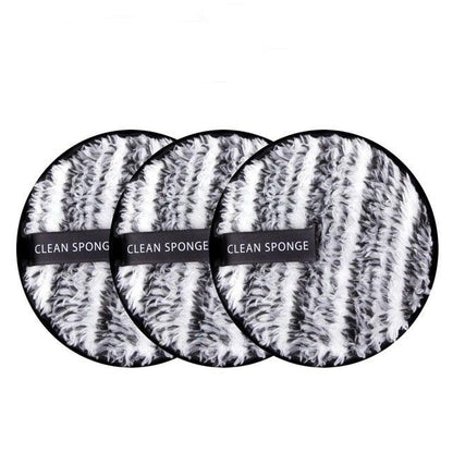 1/3PCS New Makeup Removal Sponge Flutter Wash Cotton Flapping Reusable Wet Sponge Face Puff Soft Natural Cleaner Premium Microfiber Cloth