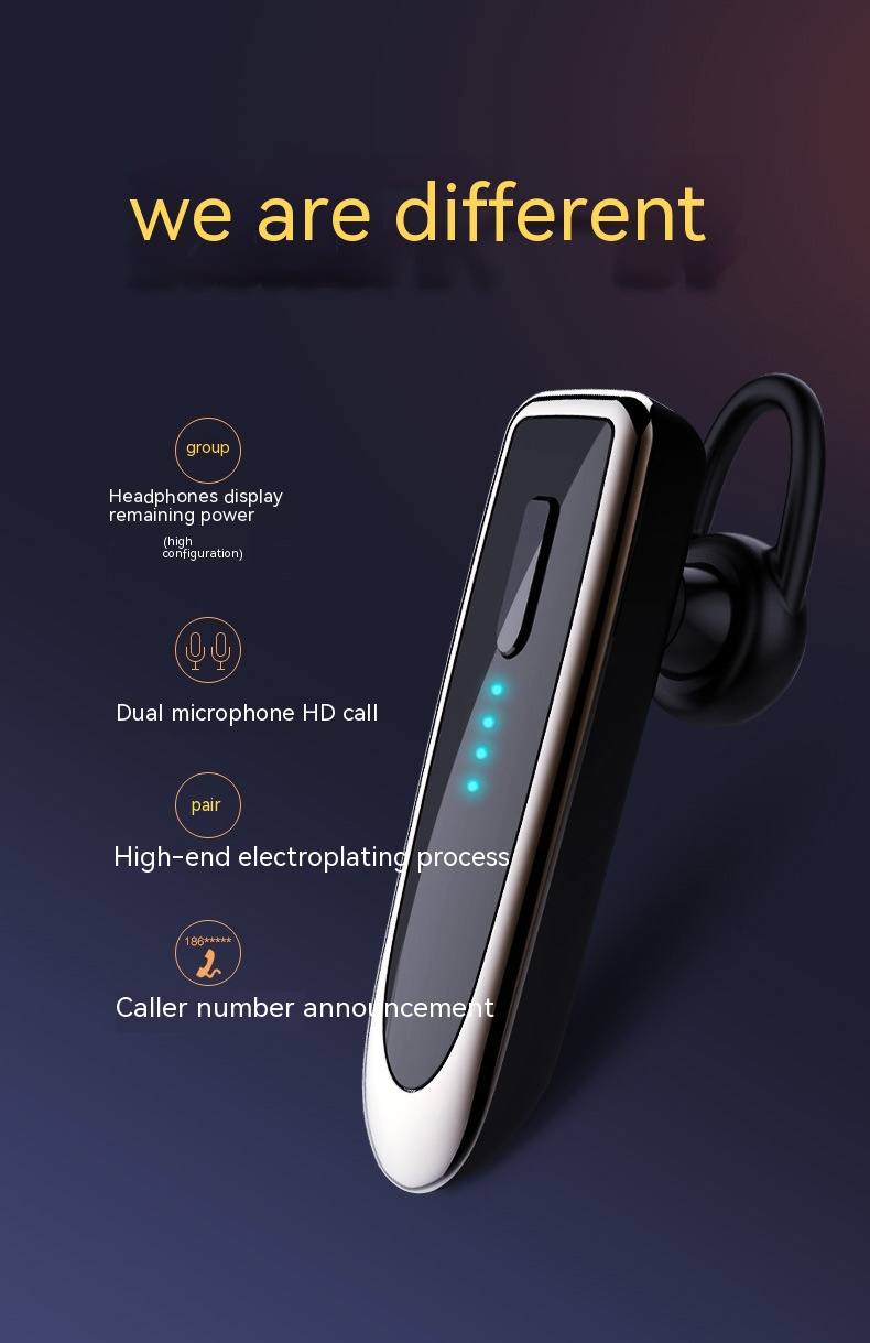 Bluetooth Headset Bluetooth 5.0 Earpiece Dual Mic Noise Cancelling Bluetooth Earpiece 16Hrs Talktime Wireless Headset Hands-Free Earphone for Truck Driver Handsfree Headphones Mini Wireless Earphone Earbud Earpiece