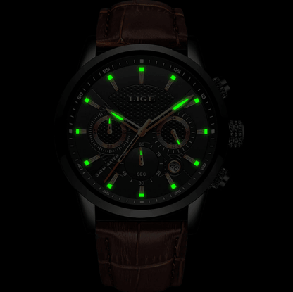 Men's  Waterproof Watch With Chronometers Day View Sport Analog Watches Excellent Look Perfect Gift For Him