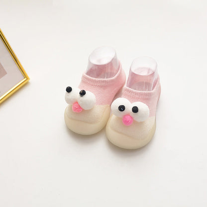 Children Anti-slip Shoes Newborn Baby Girl Cotton Non-slip Floor Socks Baby Boy Rubber Cartoon Indoor Socks Infant Shoes