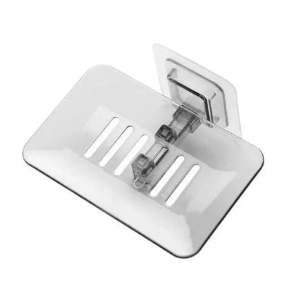 1PC Bathroom Shower Soap Box Dish Storage Plate Tray Holder Case Wall-mounted Soap Holder Housekeeping Container Soap Dish Drainer Tray - Suction Cup Soap Dish Holder Wall Mounted for Bathroom Shower Pack