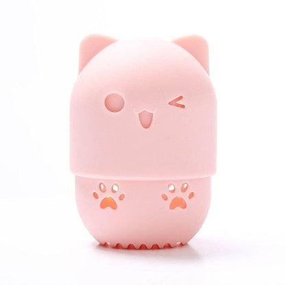 1PC Luxury Powder Puff Holder Sponge Makeup Drying Case Portable Soft Silicone Cosmetic Sponge Box Holder Elegant Soft Design