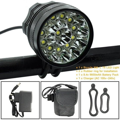2 IN 1 Bicycle Headlight Bike Light Front Head Lamp Cycling Flashlight Mountain Bicycle Front Light With 6400mAh/8400mAh Rechargeable Battery Pack 3 Modes Bike Front Headlamp