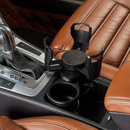 2 In 1 Vehicle-mounted Slip-proof Cup Holder 360 Degree Rotating Water Car Cup Holder Multifunctional Dual Holder Car Cup Holder, Multifunction Car Drink Holder Adapter, Mount Extender with 360° Rotating Adjustable Base Auto Accessory